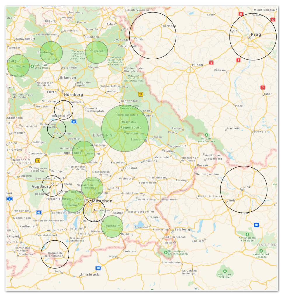 Vertriebsgebiet Bayern